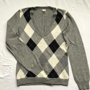 J. Crew argyle wool sweater